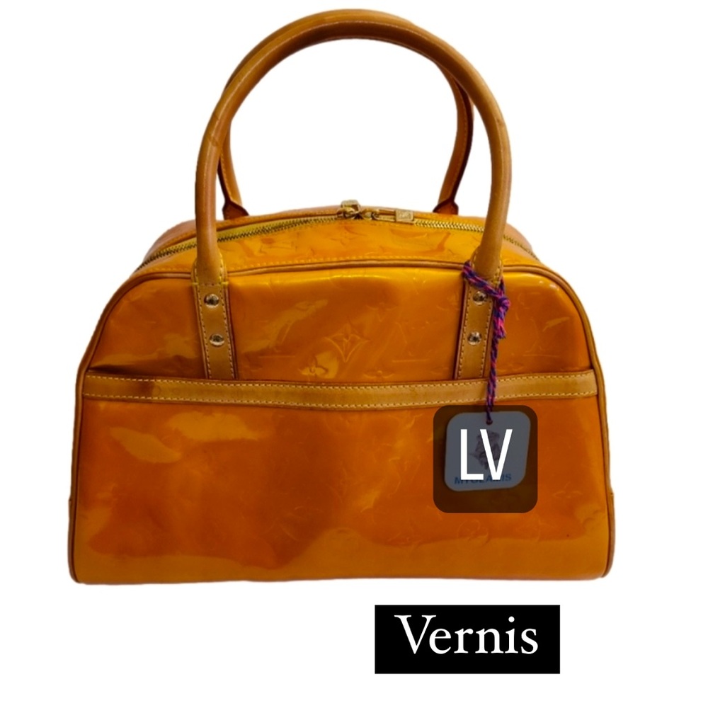 LV Vernis Tompkins Square Yellow / Calfskin Bag LOUIS VUITTON